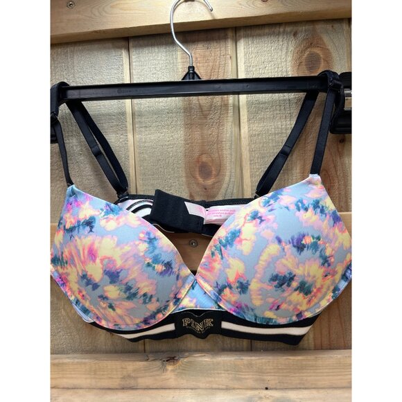 Victorias Secret Pink Wirefree Push-Up Bra Size 36B - Picture 2 of 7